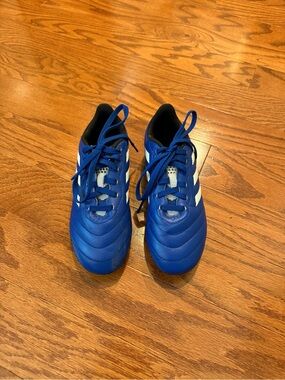 Used Adidas GOLETTO VII FG Soccer Cleats Royal Blue Junior kids 1.5